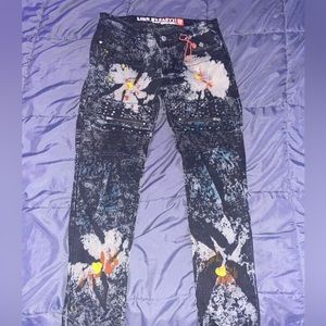 Liondynasty, graphic, slim, denim jeans
